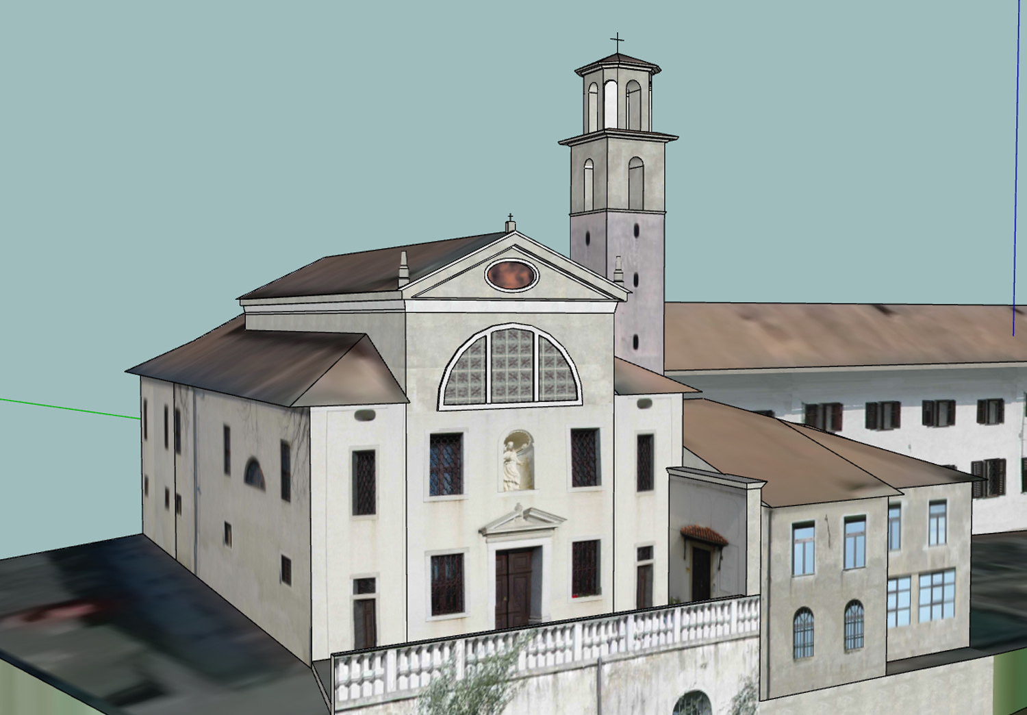3D model samostan Kostanjevica
